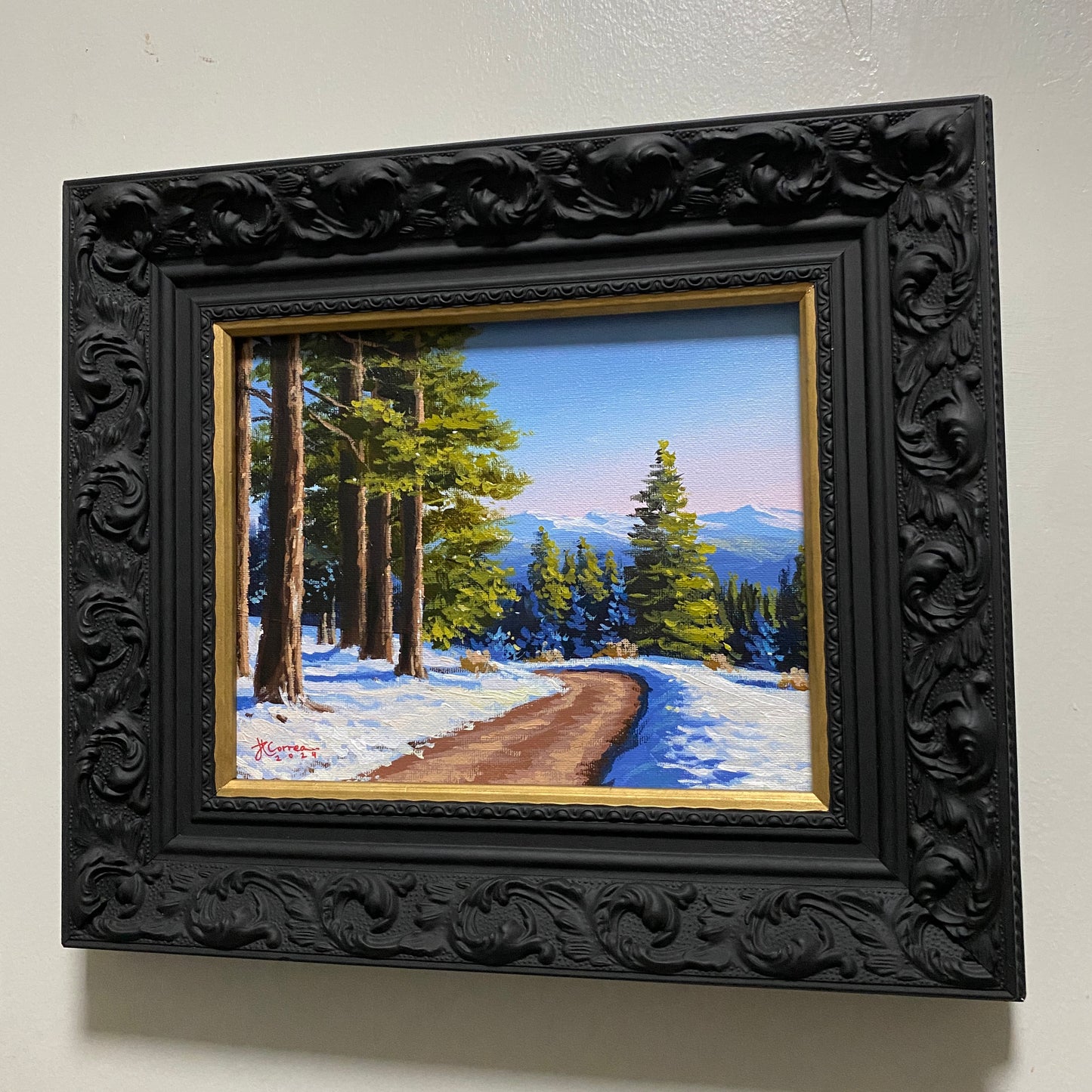 "Winter Serenity" 8x10 Original Acrylic Painting