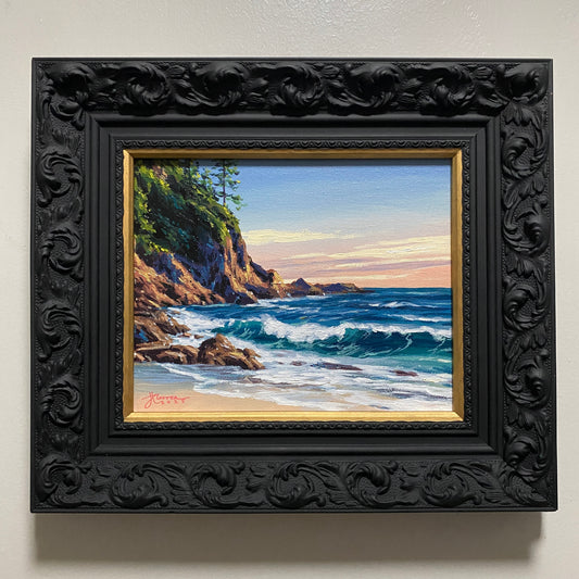 "Cliffside Glow" 8x10 Original Acrylic Painting