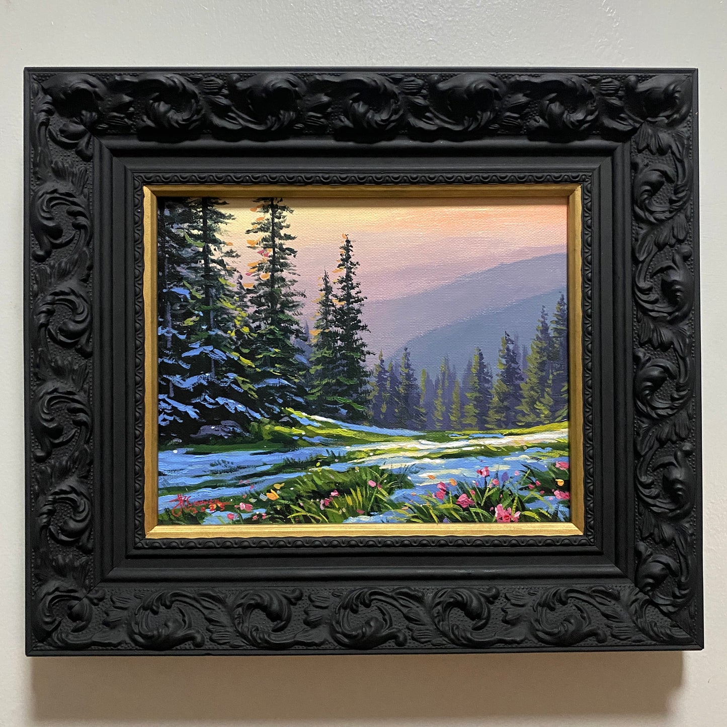 "A Cold Dawn" 8x10 Original Acrylic Painting