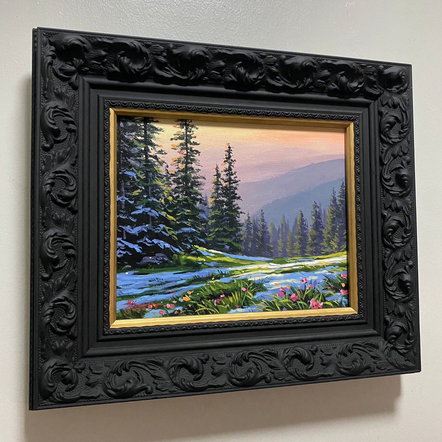 "A Cold Dawn" 8x10 Original Acrylic Painting