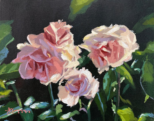 "Eternal Blooms" 8x10 Original Acrylic Painting