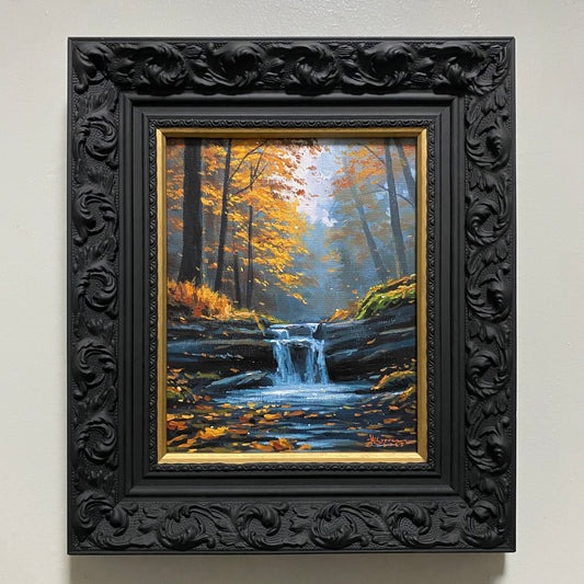 "Autumn Stream" 8x10 Original Acrylic Painting