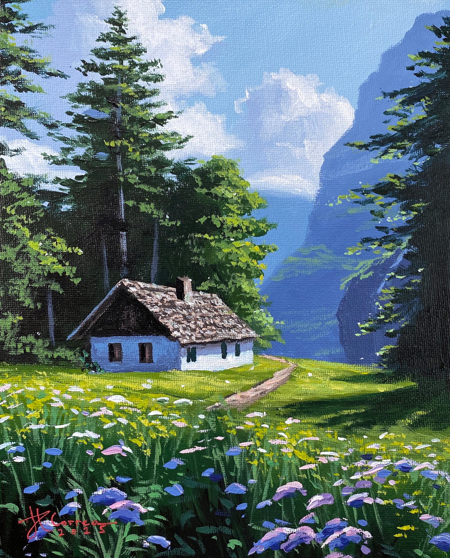 "Peace on the Ridge" 8x10 Original Acrylic Painting